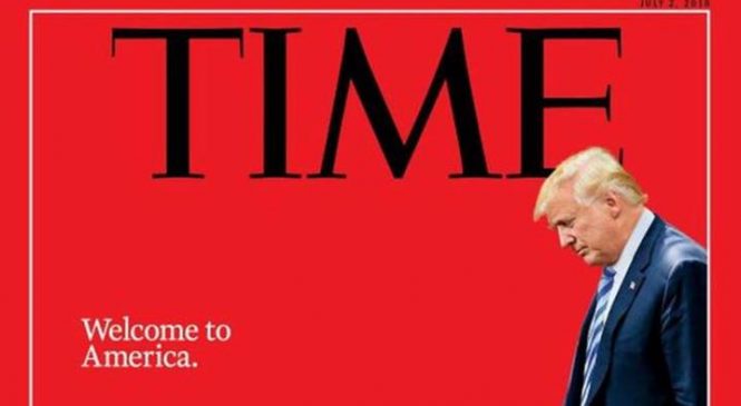 Portada de la Revista “Times”, causa estupor mundial, ya que revela sin palabras, la política de Trump